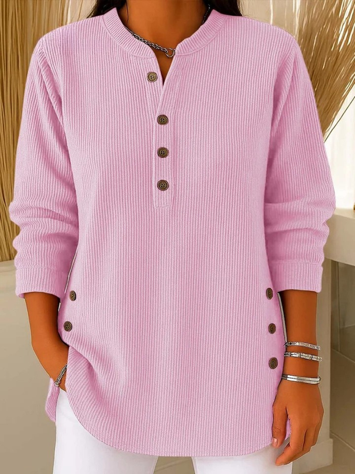 Jeanne | Button Henley Tunic