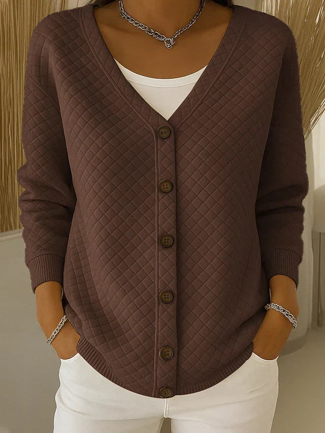 Karina | Textured Button Cardigan