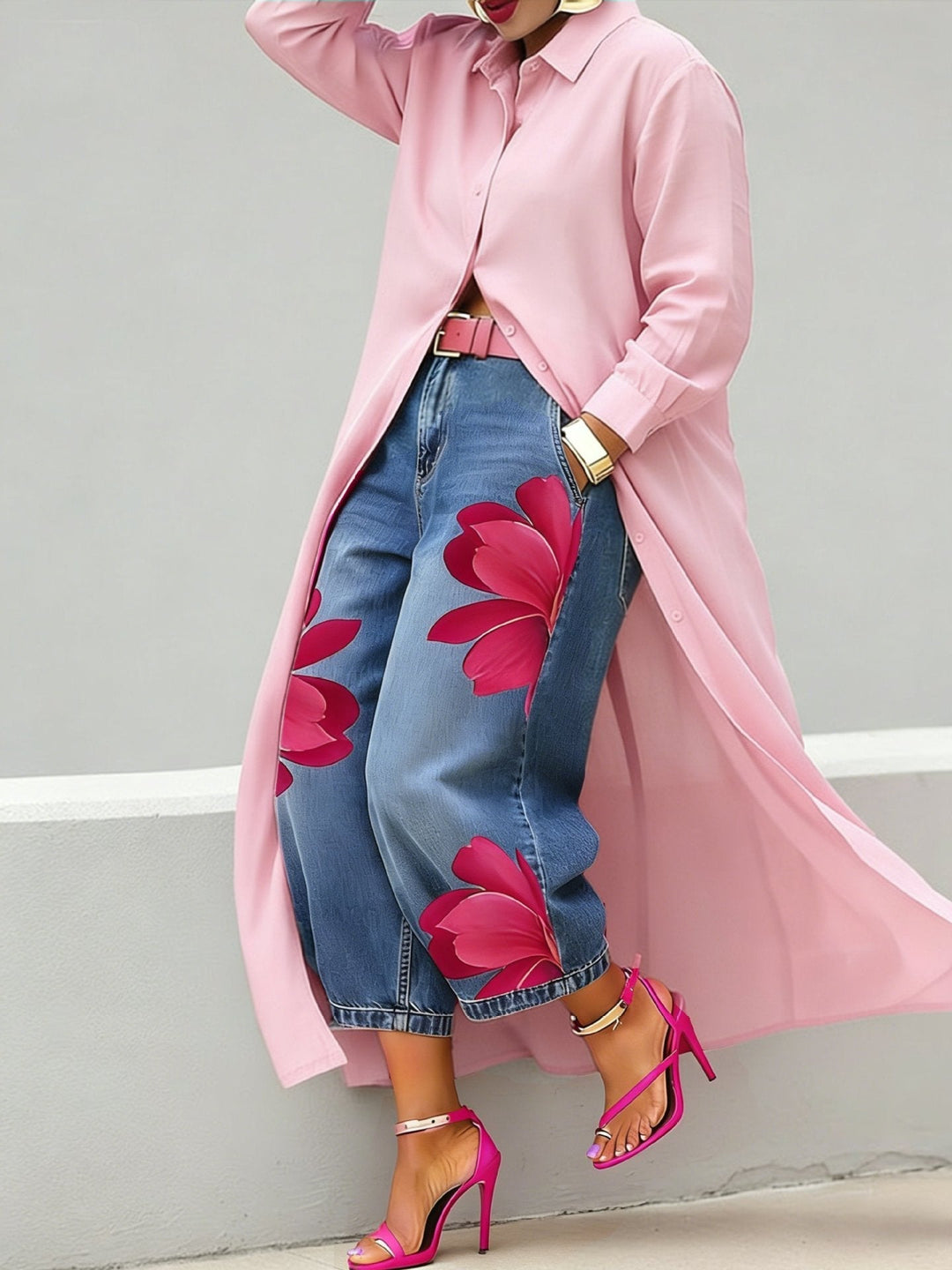Sophia™ | Elegant Floral Wide-Leg Trousers