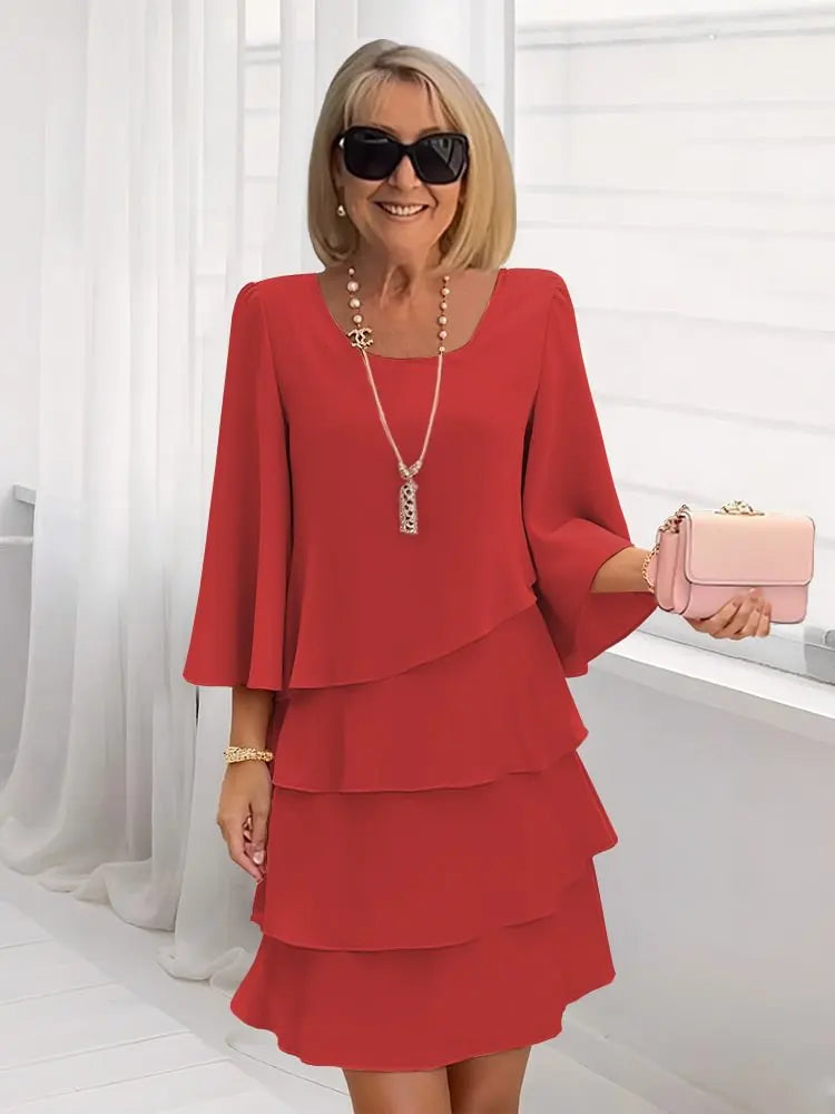 Ella™ | Graceful Layered Ruffle Dress