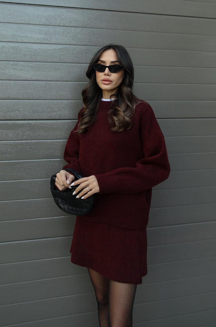 Esme |  A cozy sweater and a flowy flattering skirt